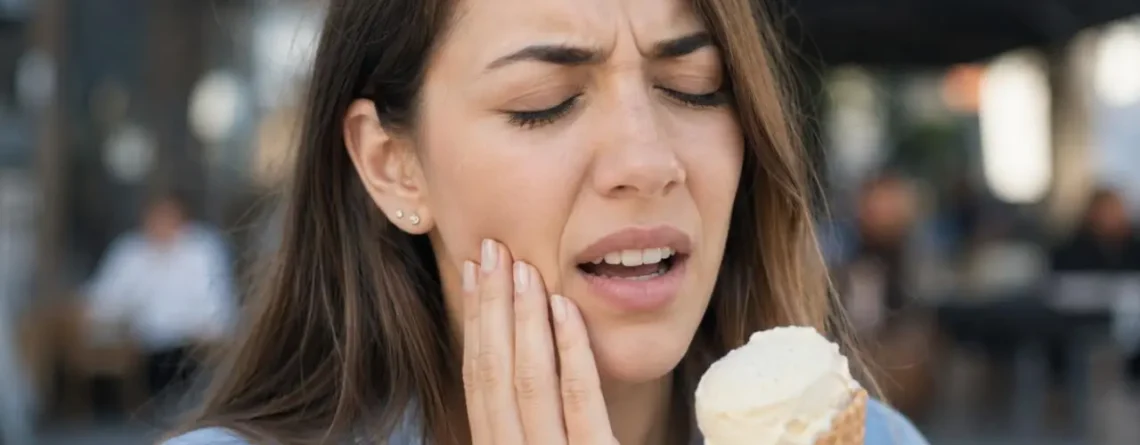 Tooth sensitivity while eating cold ice cream