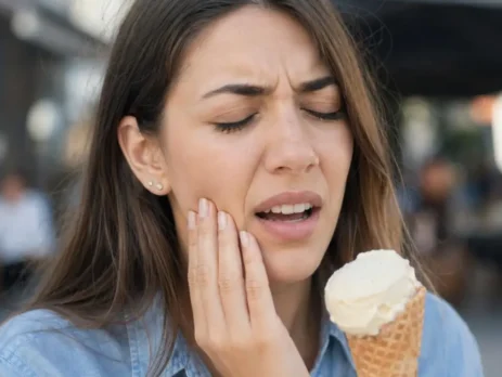 Tooth sensitivity while eating cold ice cream